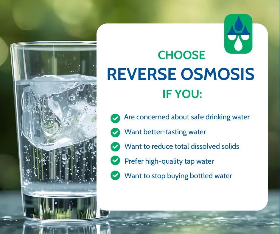 When to choose a reverse osmosis system over a water softener