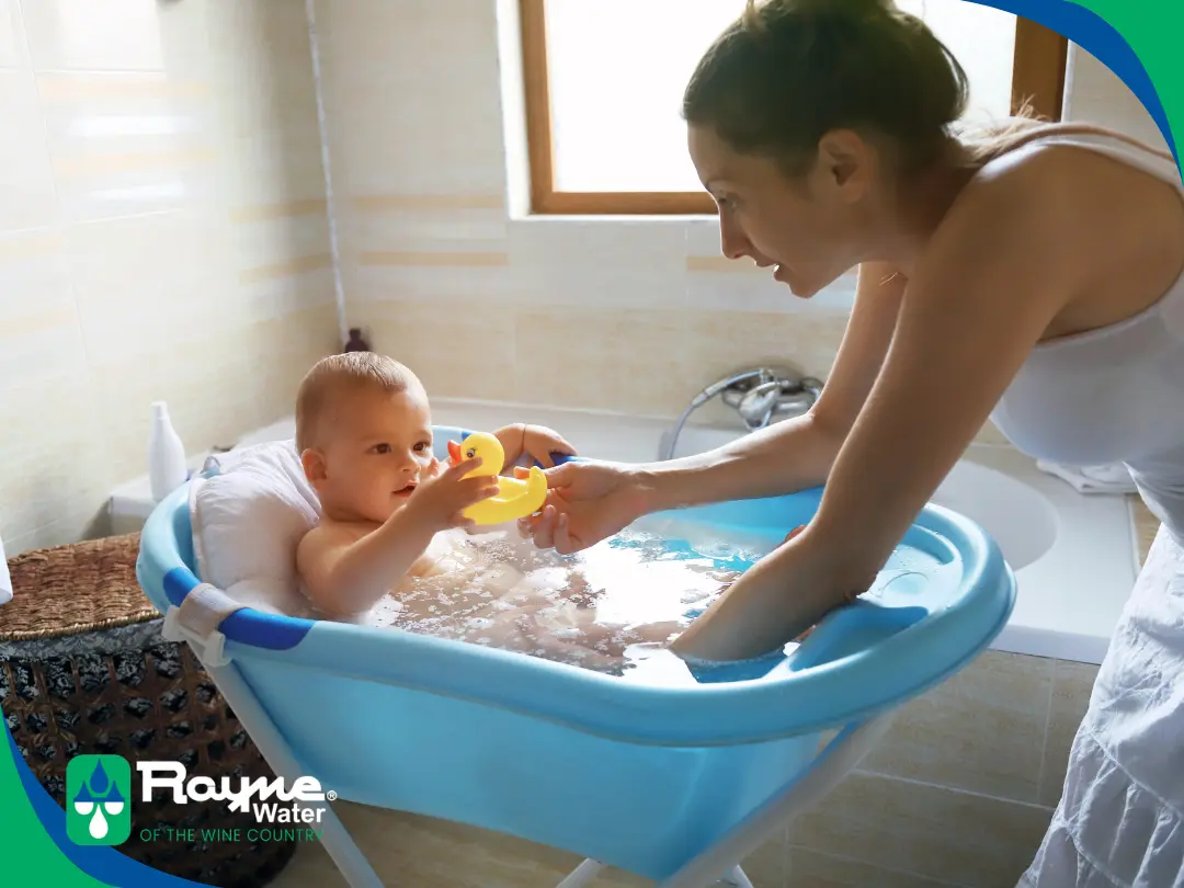 Bathing in hard water often exacerbates infant eczema