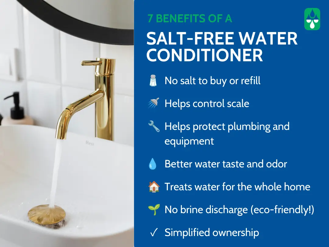 7 benefits of a salt-free water conditioner
